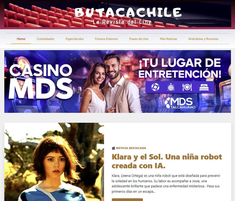 Sitio web de butacachile desarrollado por WebyPunto